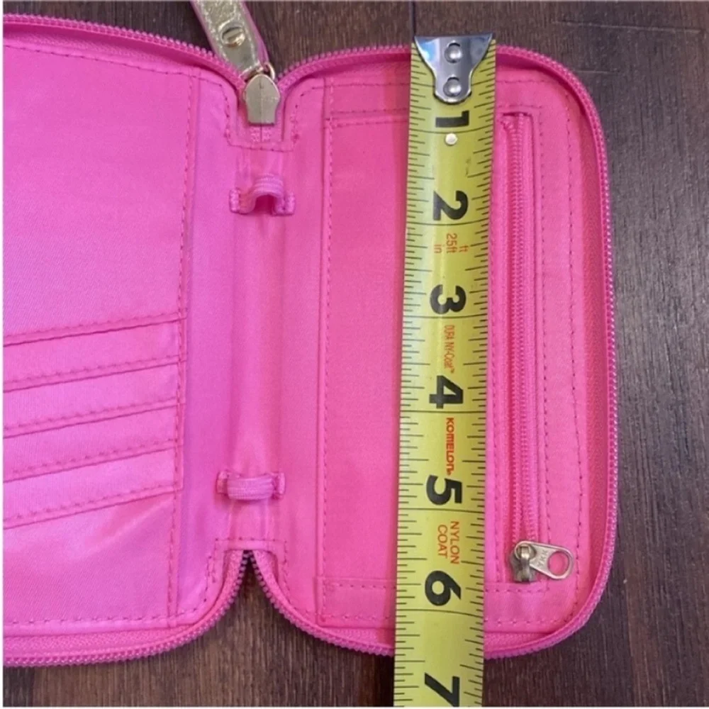 Lilly Pulitzer Wallet Tiki Palm Wristlet Wallet Pink - Picture 6 of 11